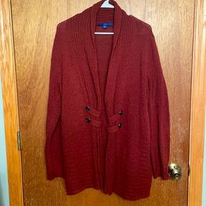 Button tab open from Cardigan